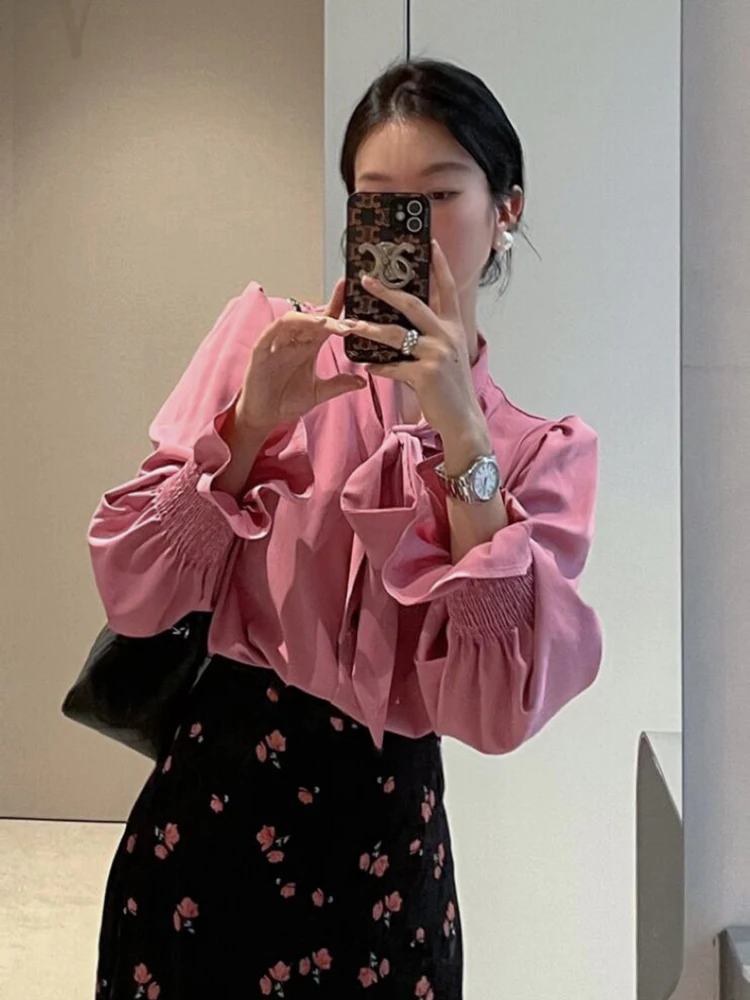 Korobov French Romantic Pink Floral Velvet Skirt Women Clothing Summer New High-waisted Skirts Slimming Mid-length A-line Skirt