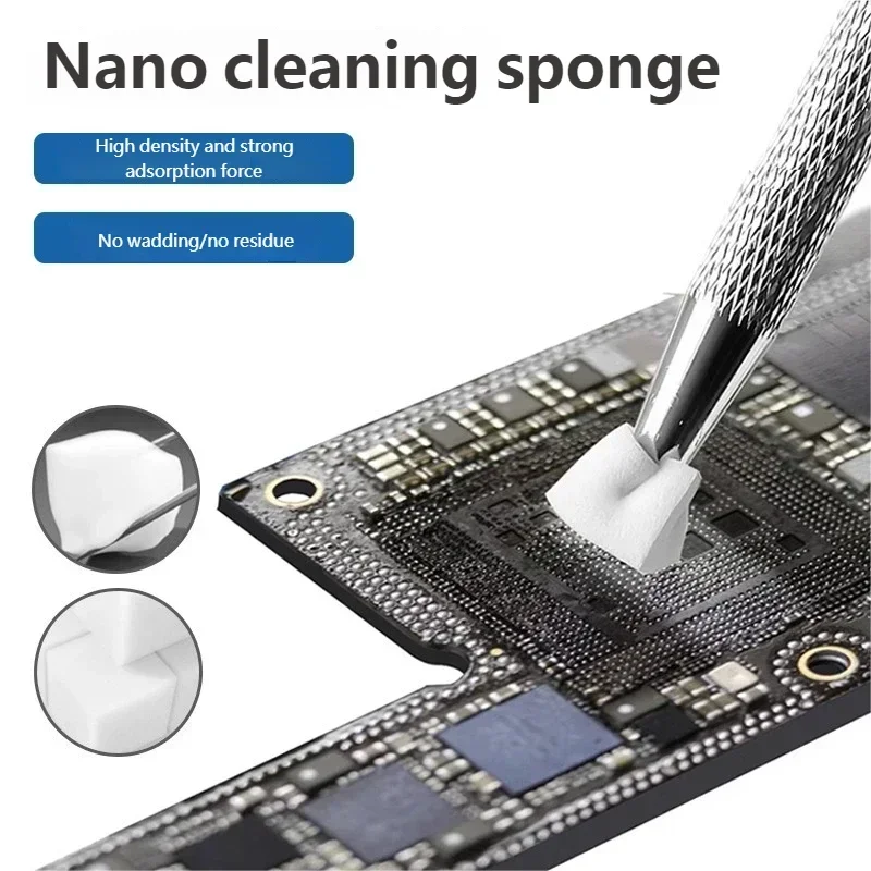 TE-P3 500PCS Nano Cleaning Sponge For Mobile Phone Motherboard Screen Chip Frame Camera Remove Glue Cleaning Sponge Tools