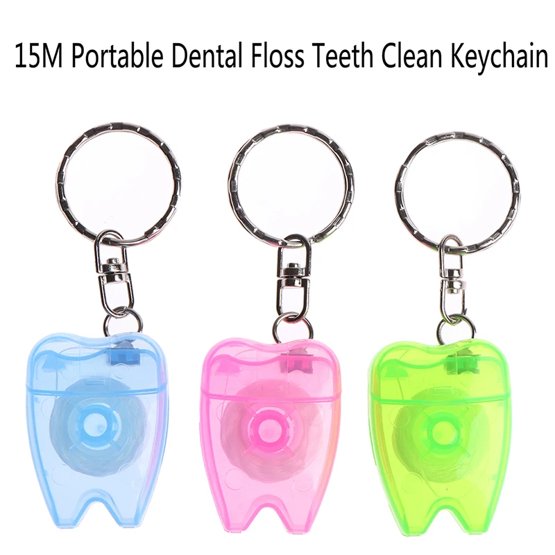 15M Portable Dental Floss Teeth Clean Keychain For Teeth Cleaning Oral Care Tool