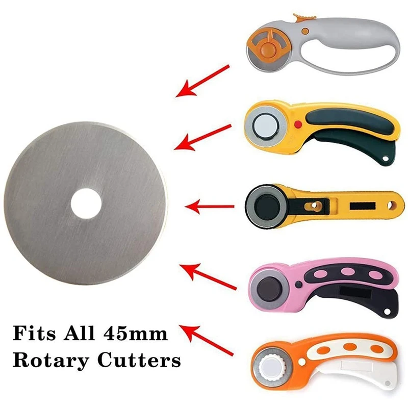 Best Rotary Cutter Blades 45Mm 20Pack Compatible With Olfa Martelli For Dremel Rotary Cutter Replacement For Sewing