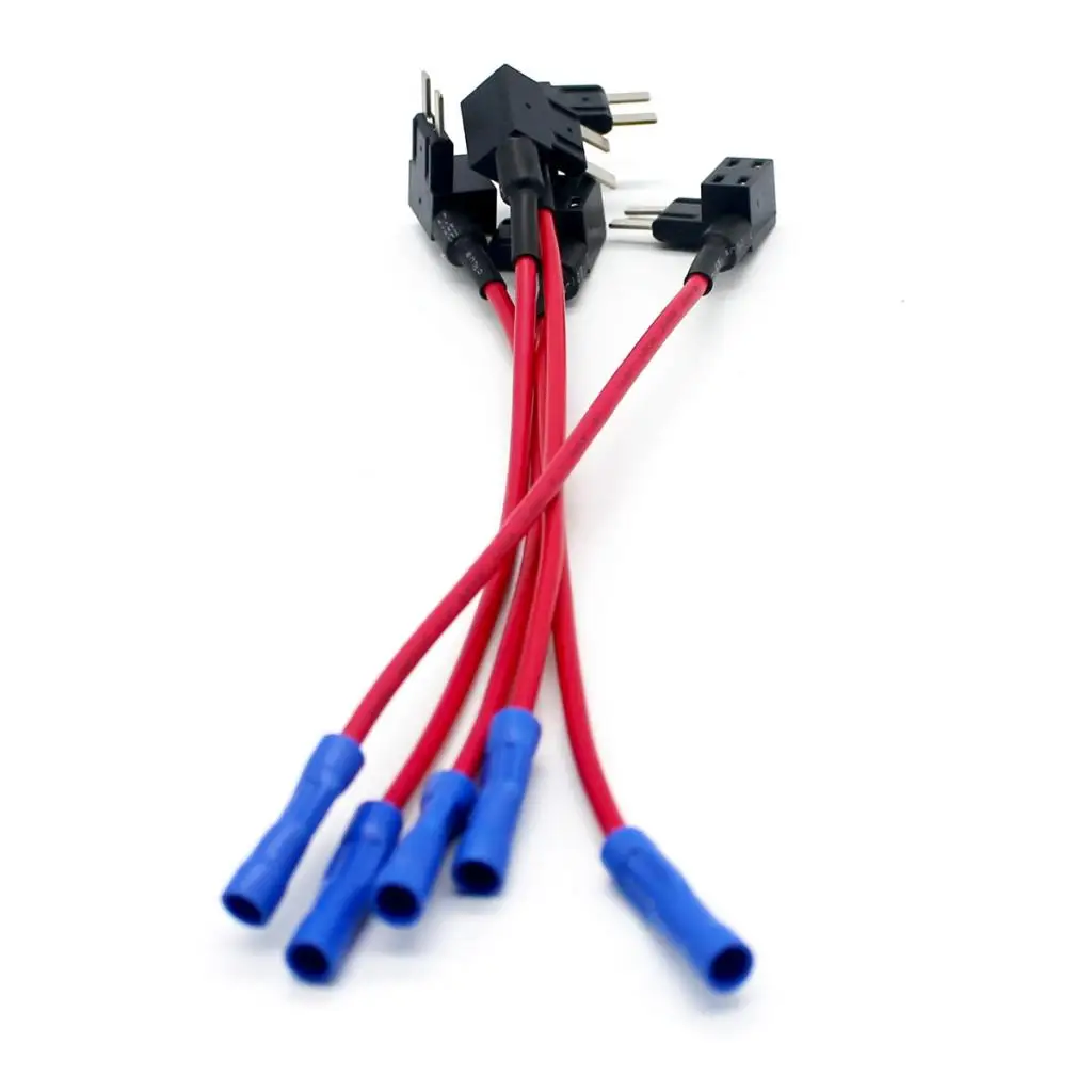 

Blade Fuse Holder Kit Add Circuit Low Profile Mini Style Environmental ABS Copper for Auto Wiring Upgrade