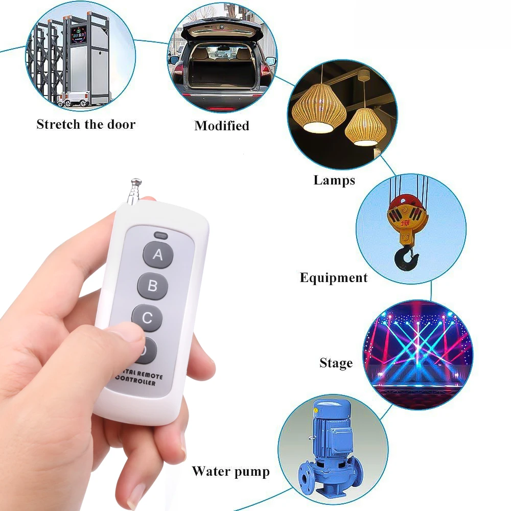 315MHz 433MHz Remote Control Learning Code 1527 Long Range Wireless Presenter Controller Transmitter RF Module ABCD2/4/6/8 Keys