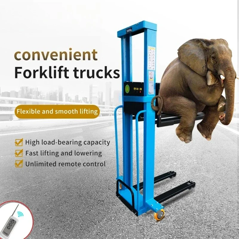 Small Self Load Lifting Stacker 500kg Semi Electric Portable Self Loading Stacker Pallet Forklift