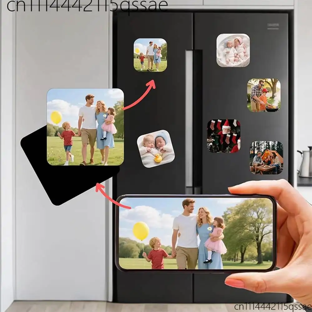 CT26 5x5cm DIY Square Acrylic Fridge Magnets Magnet Making Kit for Photo Crafts Art Projects Personalized Gifts