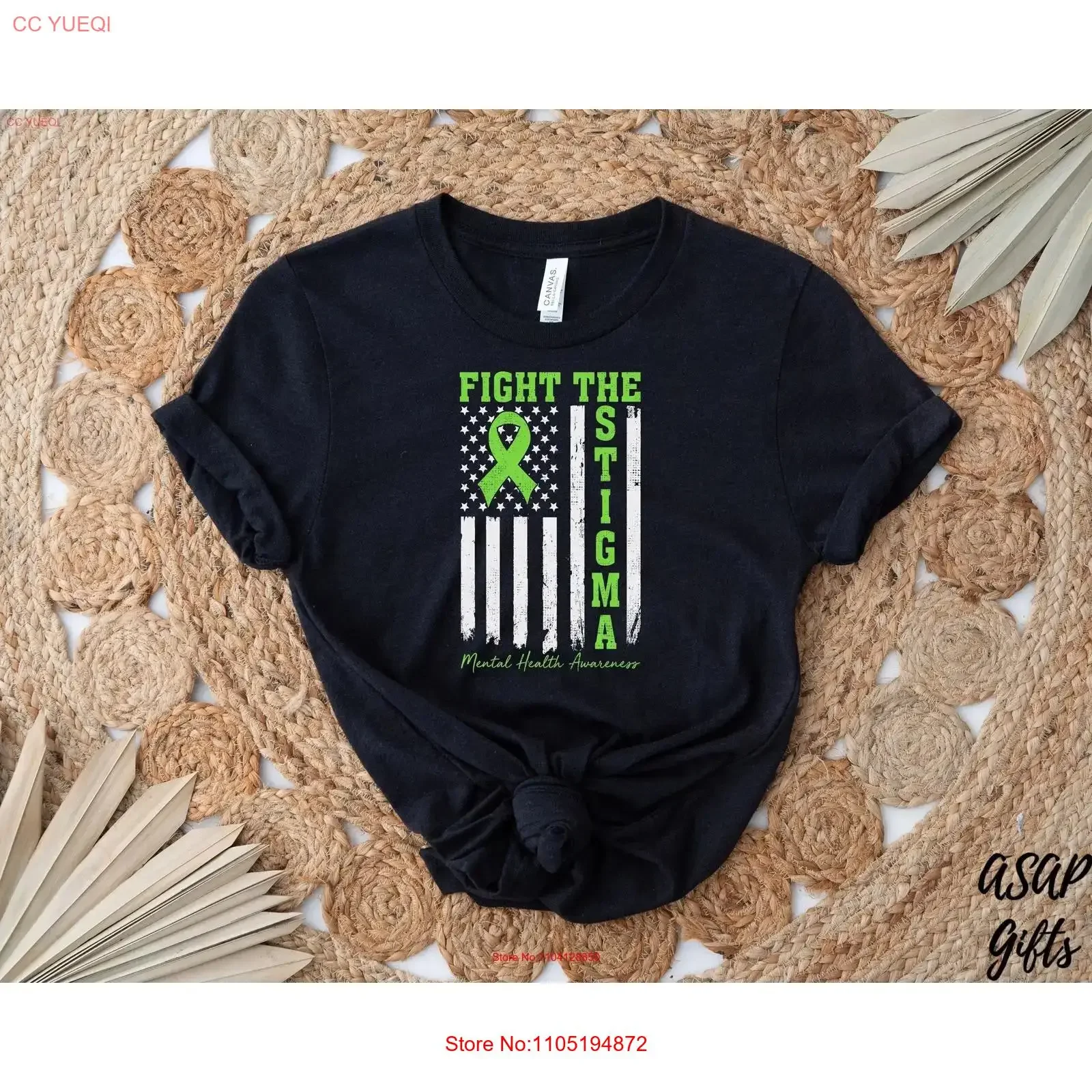 Fight The Stigma Mental Health Awareness T Shirt Self Love Motivational SupporT Therapy vintage Washed Slightly fashion