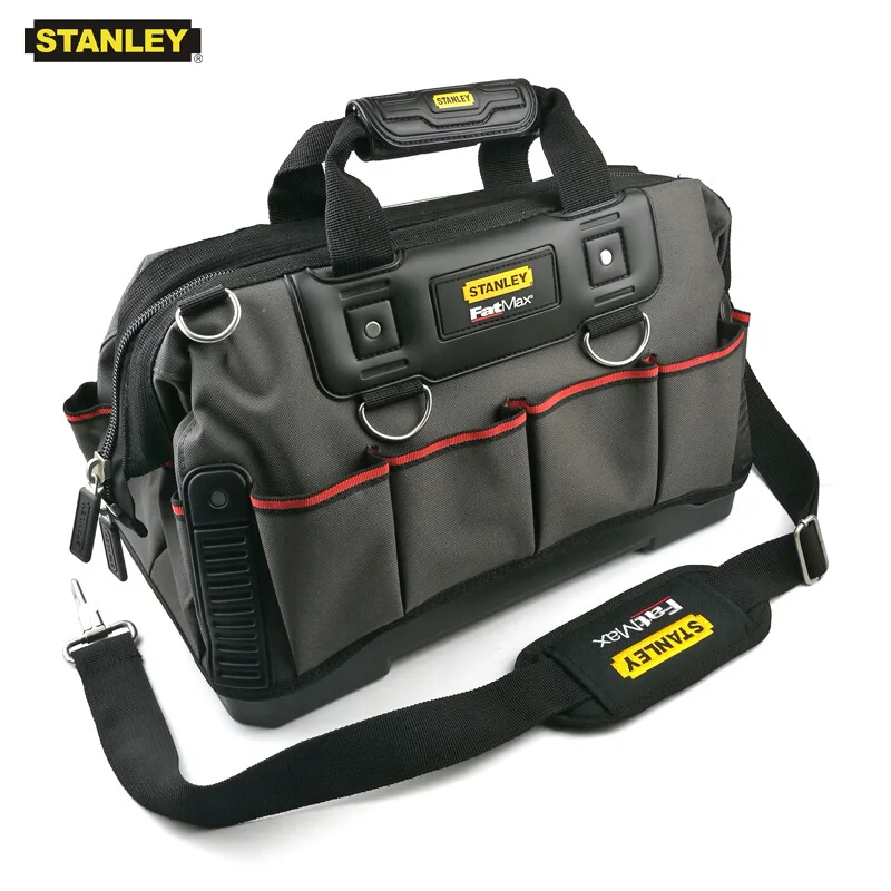 FatMax 16 inch 97-489 work tools bag storage with adjustable shoulder strap toolbag open mouth water proof hard bottom 18 pouch