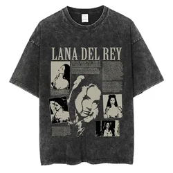 Lana Del Rey Ldr Sailing Vintage Wash T Shirt Men's Retro Style short sleeve T-Shirt Men Women Hip Hop Oversized tees Streetwear