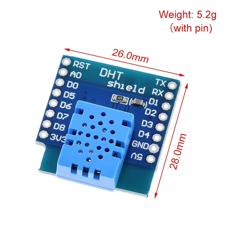 1/2/5pcs  DHT Shield for  D1 mini DHT11 Single-bus digital temperature and humidity sensor module sensor