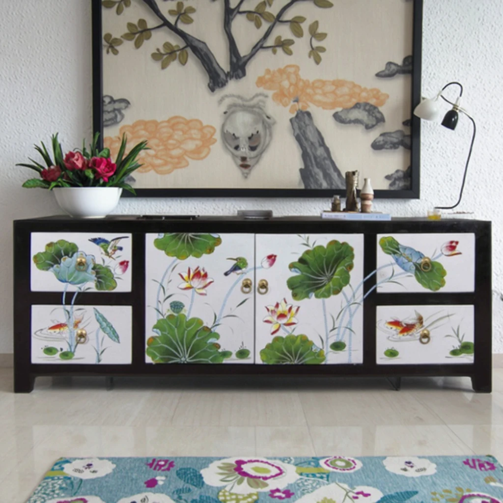 

✿a High Quality Solid Wood Eco-Friendly Handmade Chinese Antique Oriental Entryway TV Cabinet Multi-Use Living Room Storage