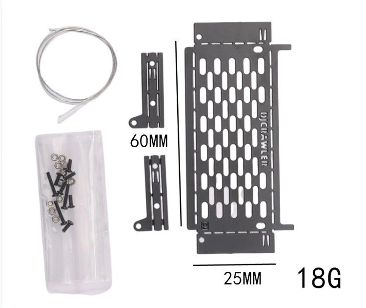 จําลองCampingตารางแผ่นโลหะเปิดพับกล่องเครื่องมือสําหรับTrax Trx-4m 1/18 Defender D110