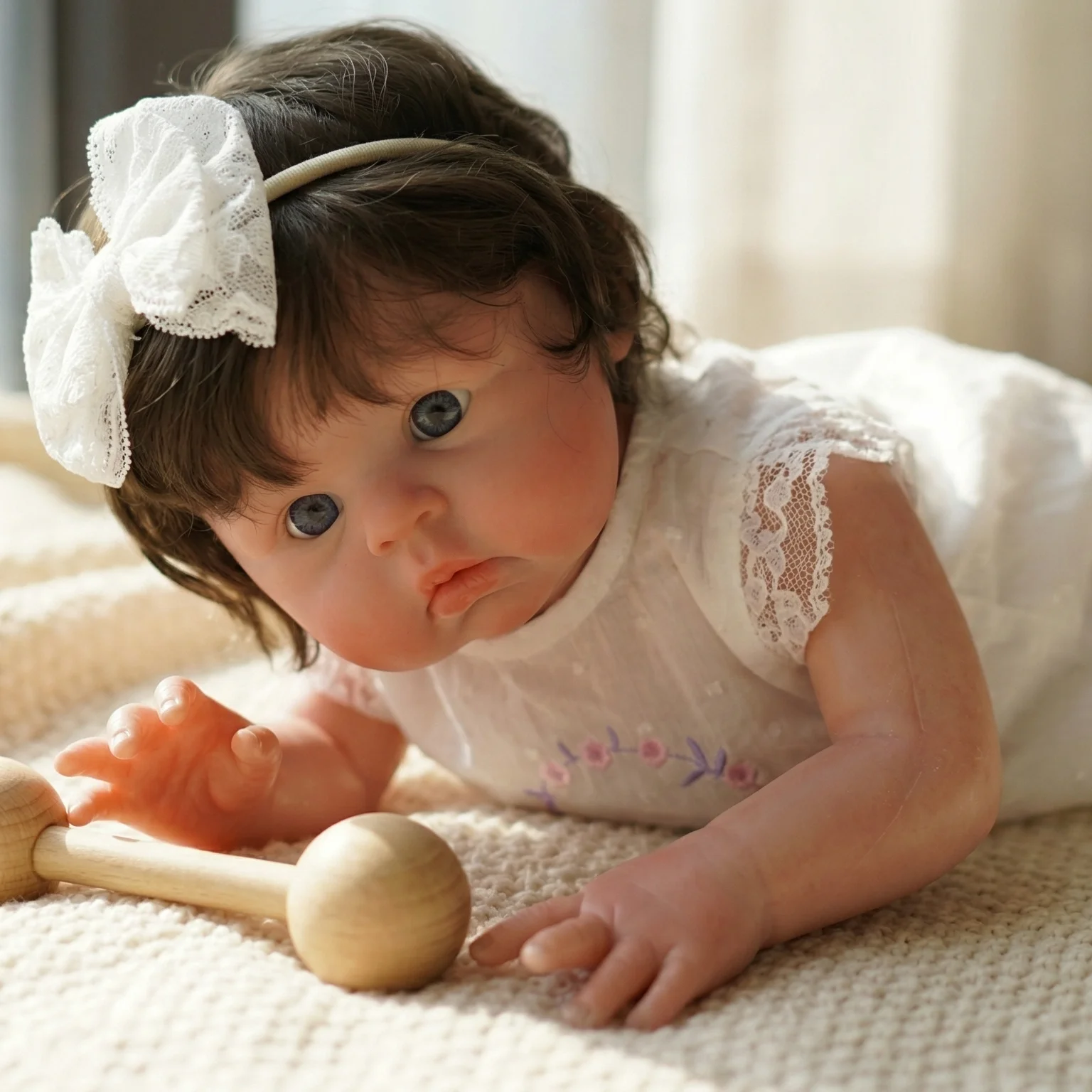 

18" Open Mouth Rooted Hair&Washable Soft Silicone Reborn Girl Doll Lifelike Newborn Doll Perfect Gifts bebe reborn de silicona