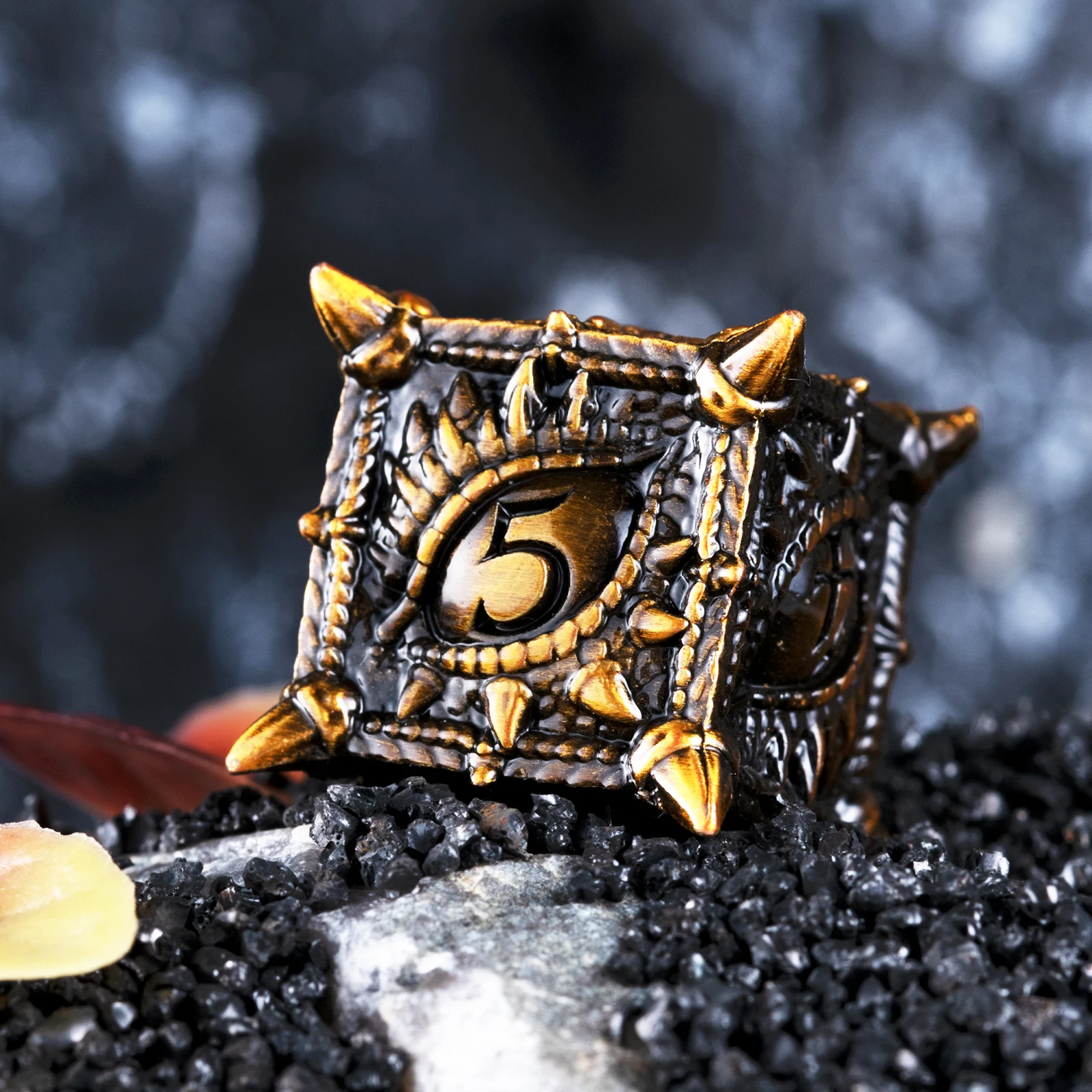 مجموعات نرد التنين مجموعة نرد تنين معدني متعدد السطوح لألعاب الزنزانة والتنينات DND مجموعة نرد rpg نرد حافة حادة D & D #5