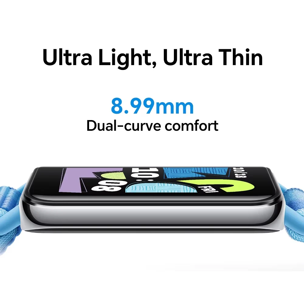 الإصدار العالمي Honor Band 10 تصميم ذو حافة منحنية صباح الصحة 1.57 بوصة شاشة AMOLED 5ATM مقاومة للماء بلوتوث 5.3