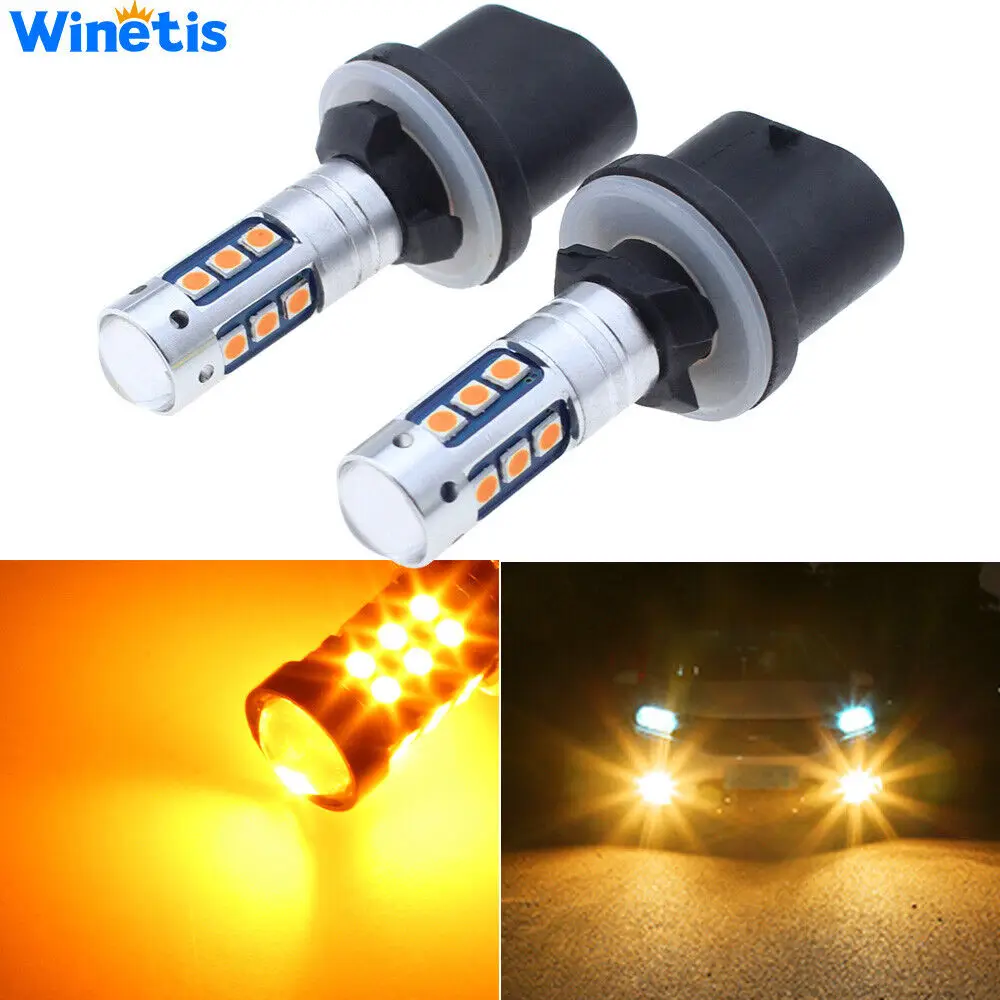 

Winetis 2X 880 899 890 Amber Yellow LED Bulbs SMD 3030 Fog Driving Light Super Bright Daytime Running Lights