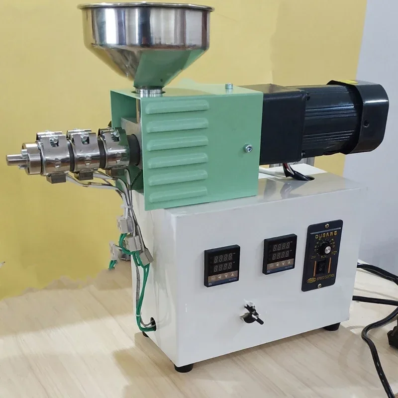 110V/220V SJ15 Single Screw Extruder Desktop Plastic Injection Molding Machine Polymer Material PP ABS Extrusion Small Extruder