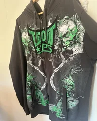 Hip Hop Green Tapout Graphic Zipper Hoodie Y2k Sweatshirt Women Mens Oversized Hoodie Jacket Clothes Streetwear Men Clothing