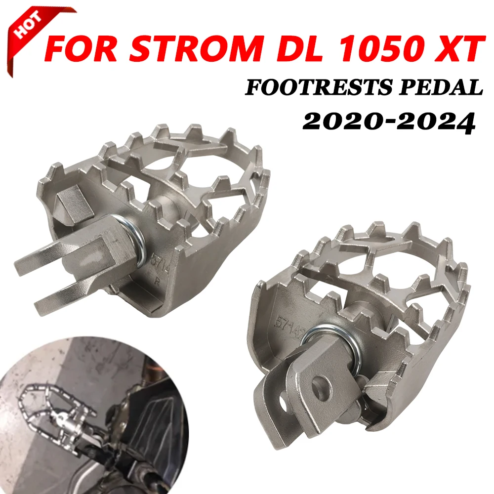 Motorcycle Footrests Footpeg Foot Rests Pegs Pedal For SUZUKI DL1050 V-STROM 1050 XT 1050XT VSTROM DL 1000 2020 2021 Accessories