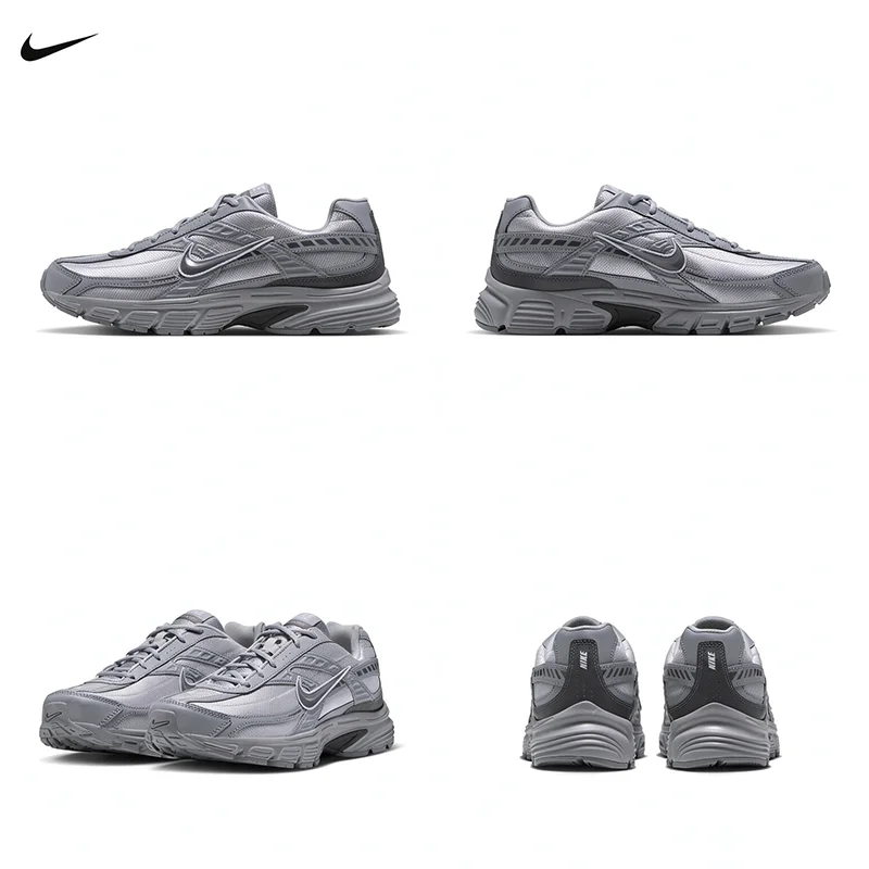Nike 394055-010 Men Retro Running Shoes Fabric Upper Thick Sole Shock Absorbing Sneakers