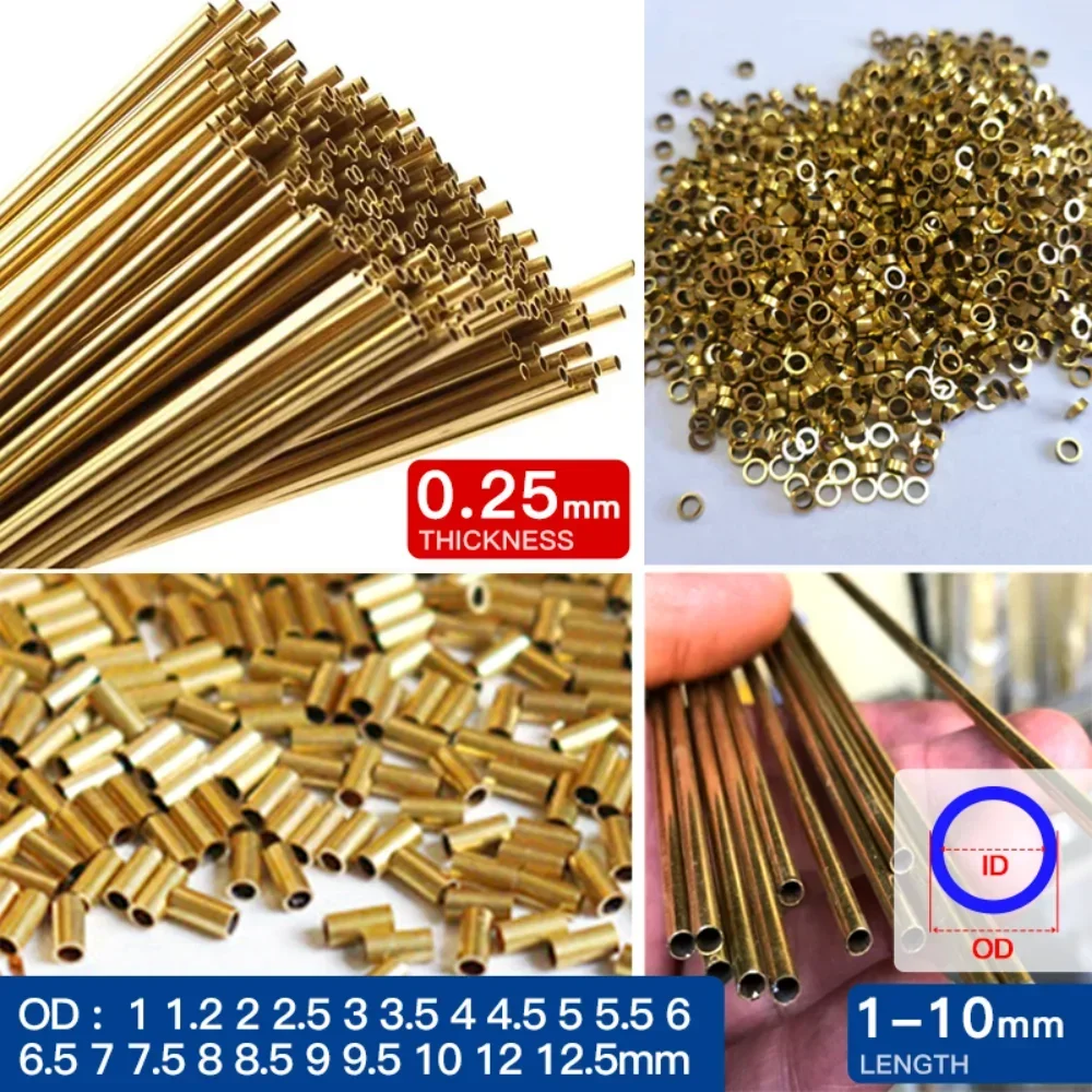

Латунная Труба 1000 мм, толщина стен 1-0,25 мм, OD Латунная Труба, резка, прямая труба, 12,5 шт.