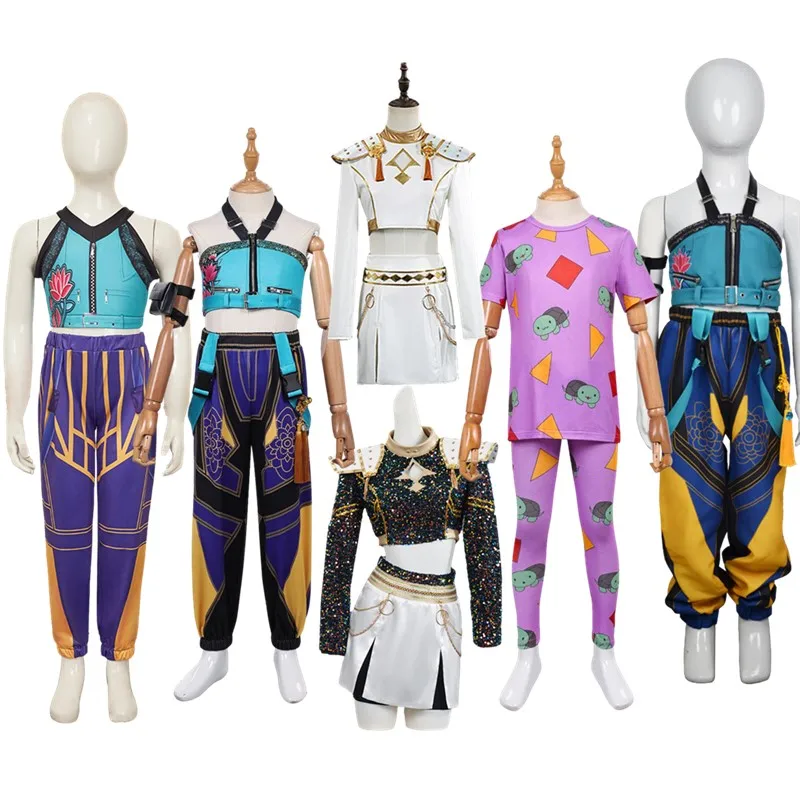 

Охотники Зои, косплей, детский костюм демонов, фантазия, летний жилет для девочек, топ, брюки, наряды, карнавальный костюм на Хэллоуин