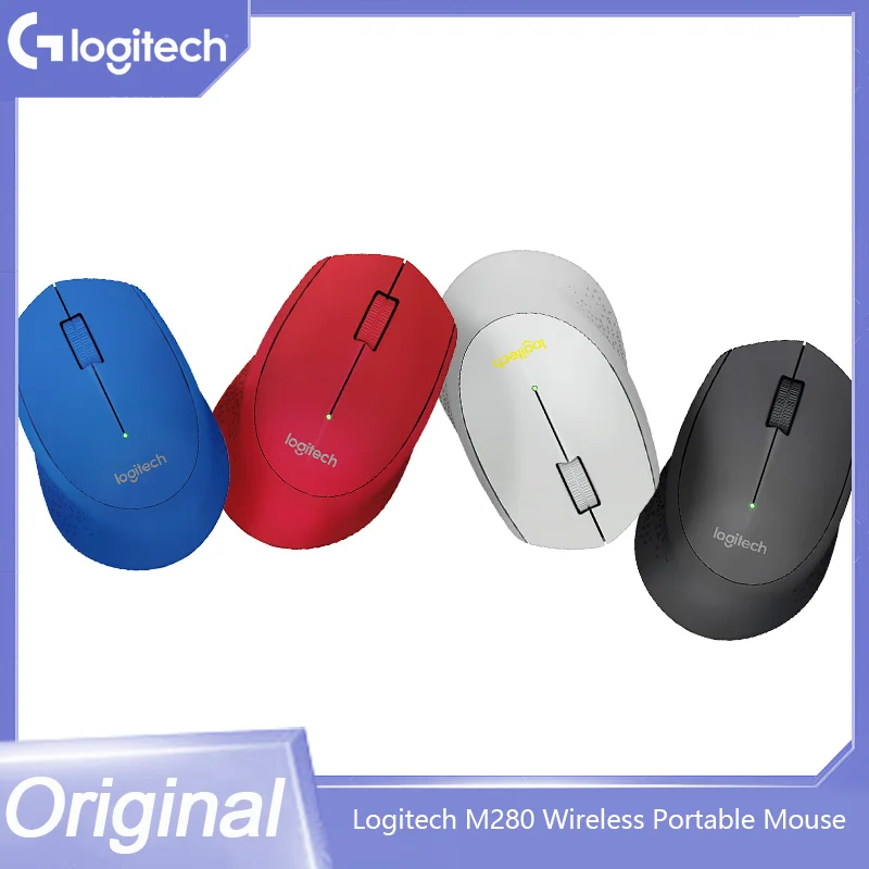 

Беспроводная портативная мышь Logitech M280 для офиса, домашних компьютерных игр, Usb-приемник M275 M280, беспроводная мышь, комбо