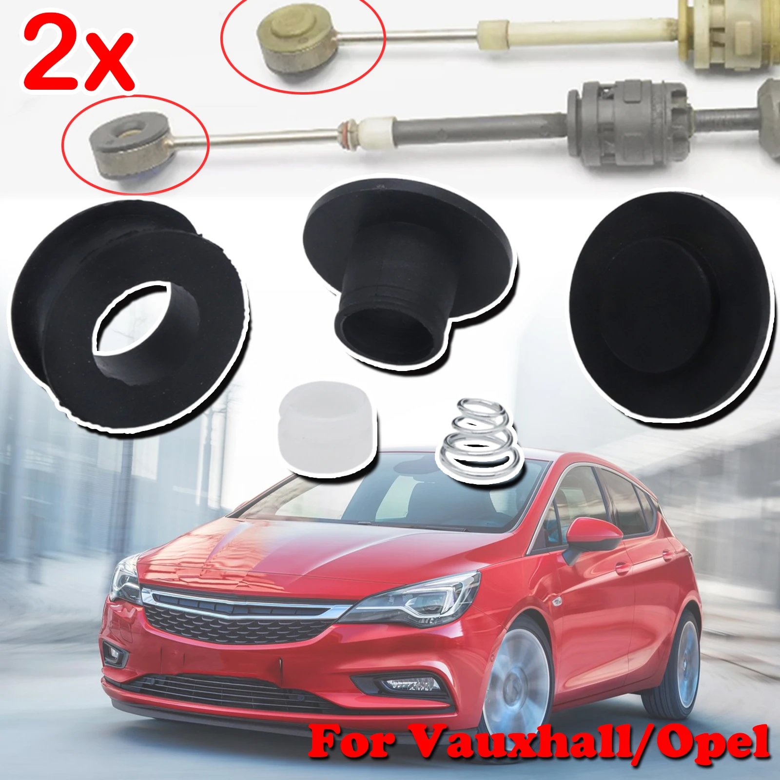 2x Gear Shift Cable Lever End Linkage Rod Selector Connect Bushing For Vauxhall/Opel Astra J Insignia Vectra MOKKA Cabrio Vivaro