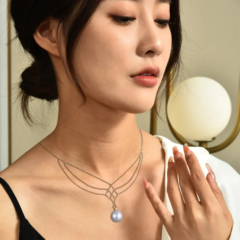 ファッショナブルな18K金メッキ調整可能チェーン、ニットゴールドカフチェーン、まばゆいゴールデンボールレースネックレス