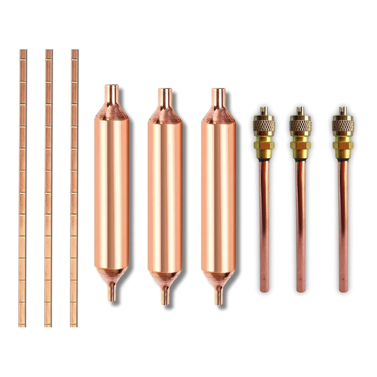 

Refrigerator Filter Dryer with Access/Service Valve,Phosphor Bronze Welding Rod for Refrigeration Air Conditioner Repair