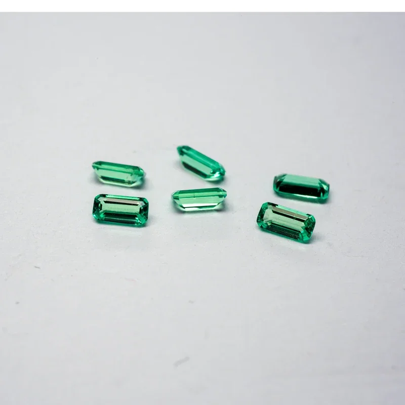 Top Lab Grown Columbia Emerald Stones Ręcznie wycinane hydrotermalne szmaragdy Kamień szlachetny do samodzielnego tworzenia biżuterii Możliwość wyboru Certyfikat AGL