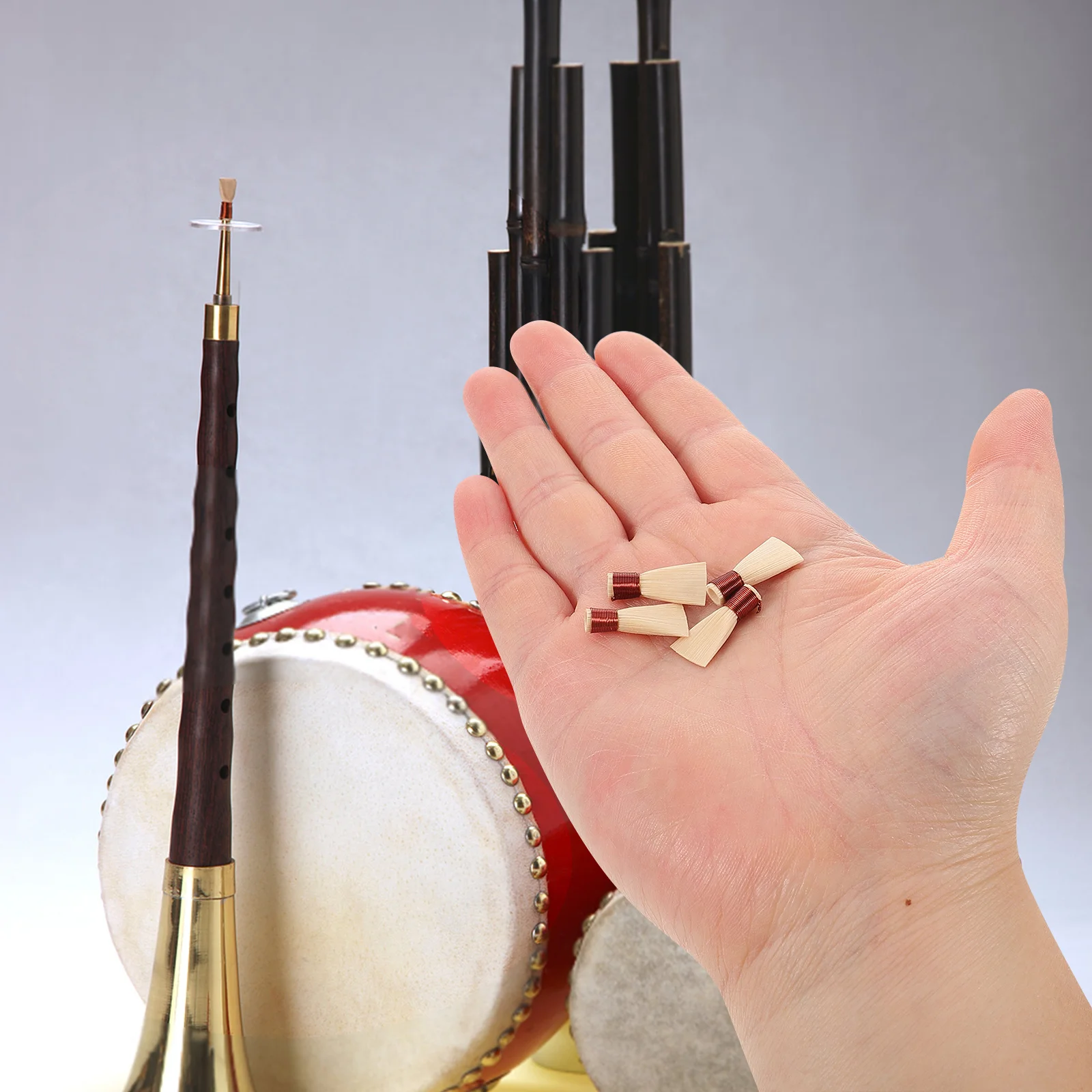 

4Pcs Suona Reeds Fine Craftsmanship Replacement Reeds for Chinese Suona Instrument Beginner Friendly Woodwind Performance