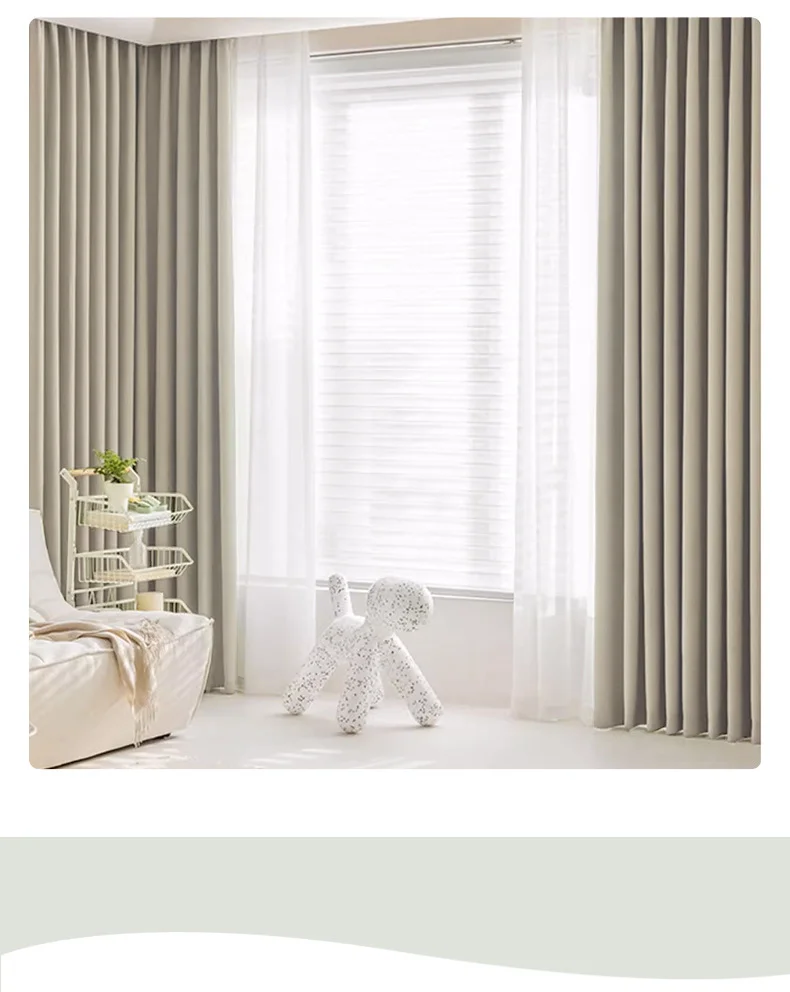 

Full Blackout French Luxury white Curtains for window Living Dining Room Bedroom, formaldehyde-free Chenille Drapes Curtains