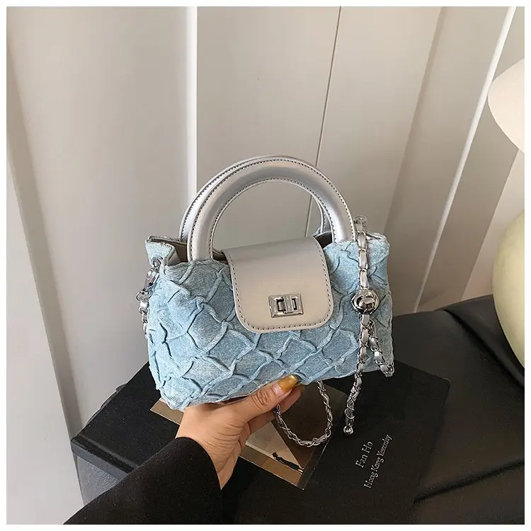 

Осень 237, новинка 202, простая повседневная универсальная летняя плиссированная сумка через плечо с магнитной пряжкой среднего размера, портативная сумка через плечо