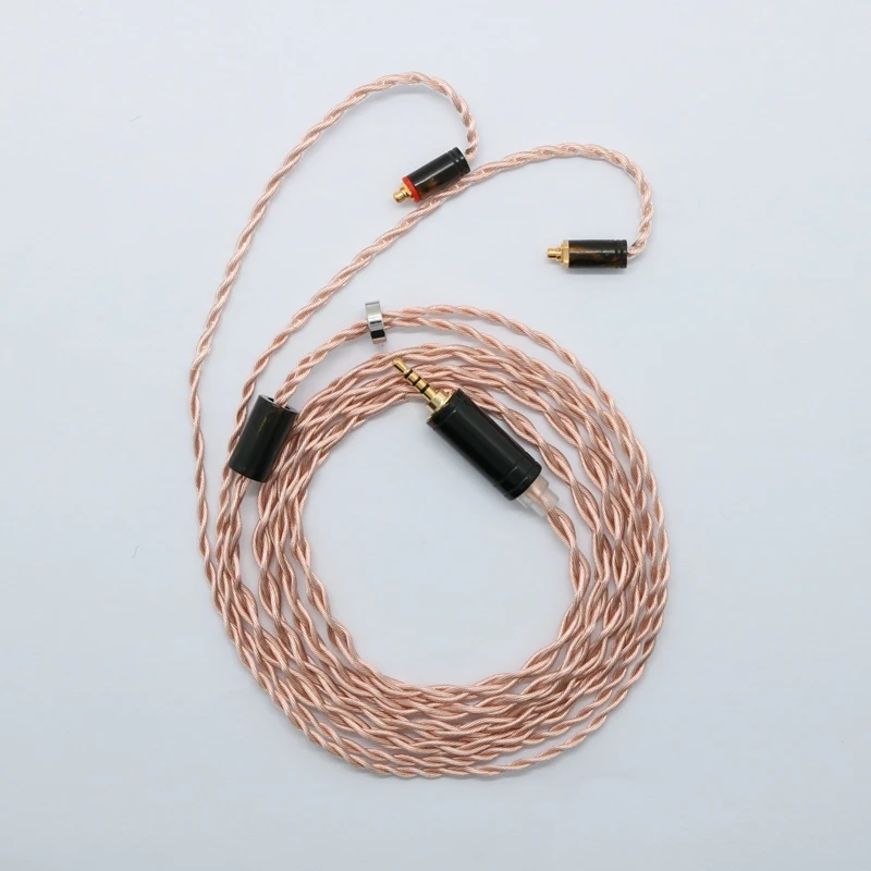 XINHS-Cable de actualización para auriculares MOONDROP CCA DUNU TRN, 4 núcleos 6N OCC Mix 6NOFC Harphone LINE, Hardware de resina MMCX de 0,78mm, 2 pines