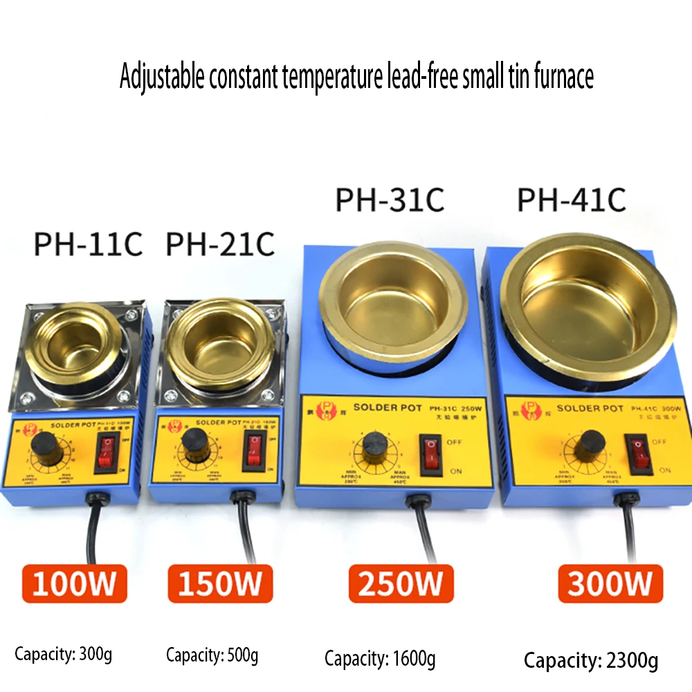 

Small tin furnace, soldering furnace, temperature adjustment, small tin furnace, 150W small tin pot, 250W immersion tin furnace