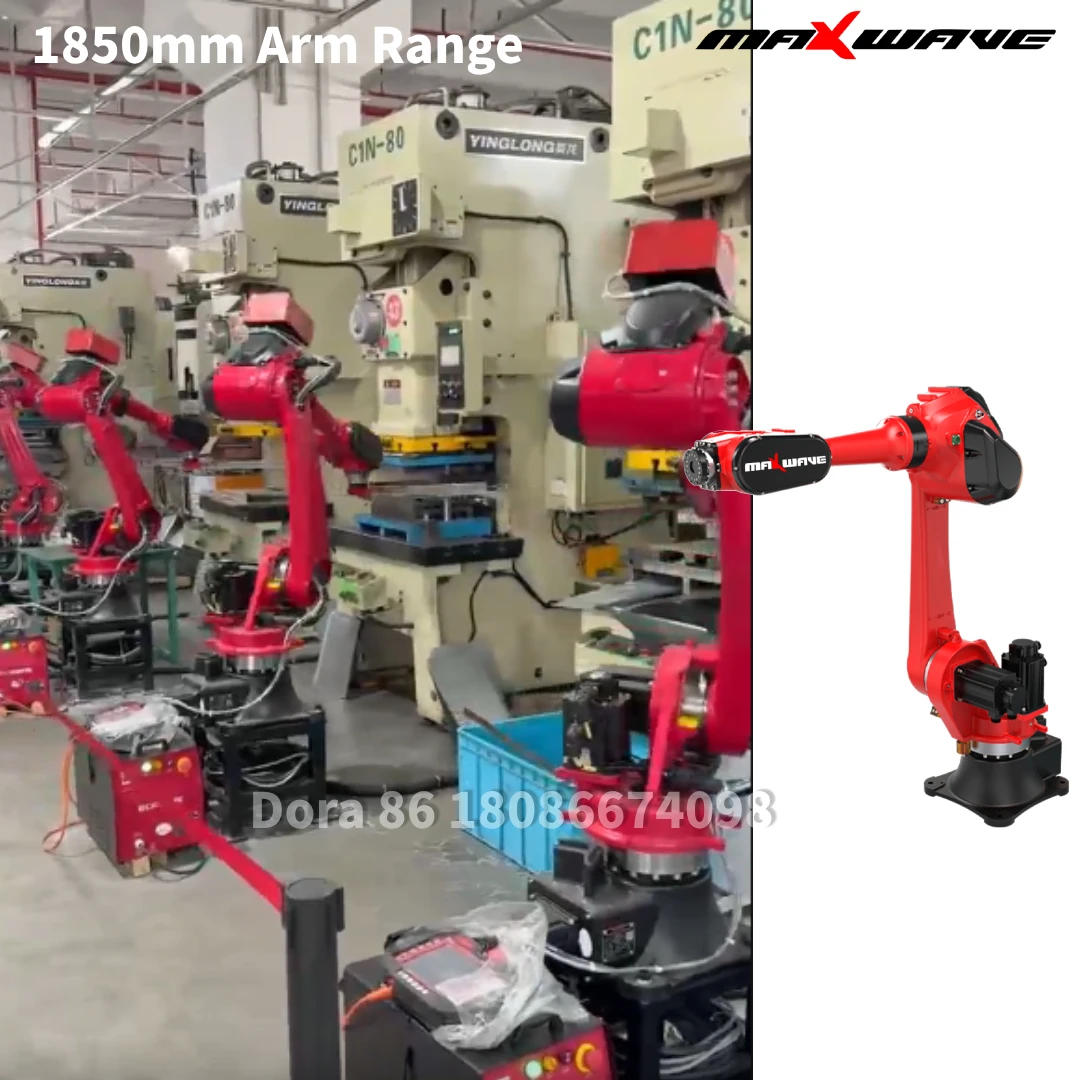 Maxwave 1820 6 Axis Robot Arm 1850mm Arm range 20KG Capacity Flexible for Loading Unloading Welding/Painting/Palletizing/Forging