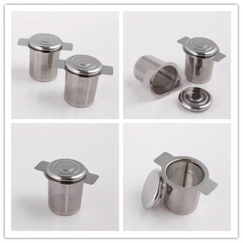 Binaural Net Stainless Steel Mesh Tea Maker with Lid Filter Coffee Filter Basket Tea Filter Be Reusable Strainer Tea Accessories image 5