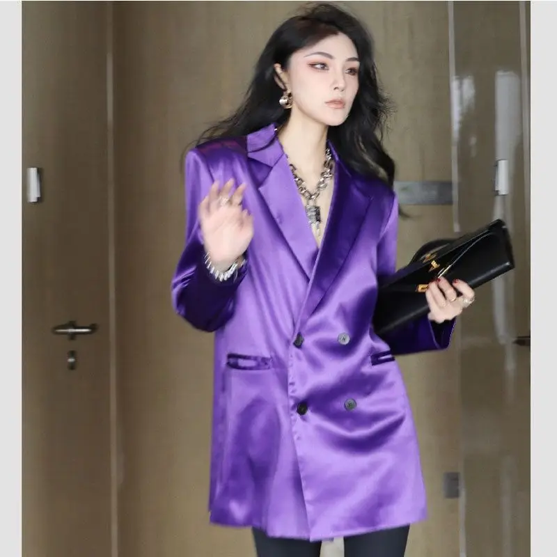 Women's Spring Autumn Blazers Jacket Blouse Suit Button Loose Fashion Design Brand Office Lady Coats High Quality Blazer Mujer