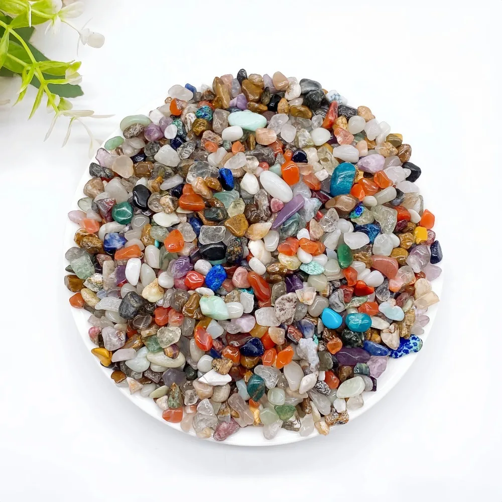 200g Natural Stone Mixed Crystal Material Crystal Gravel Stone Chips Ore Minerals Reiki Specimen Gemstones Home Decoration 3-7mm