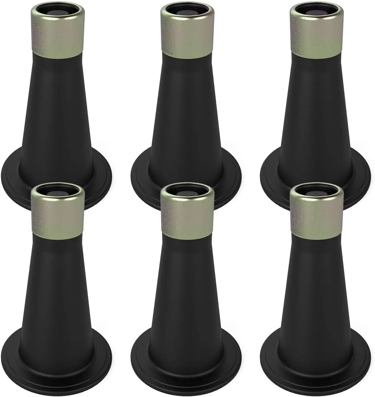 

6 Pcs Bed Frame Feet,Feet for Replace Wheels,Risers for Bed Frame,Prevent Sliding Plastic Reinforced Bed Risers,Fits Over a Stan