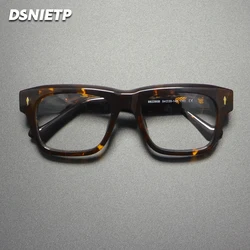 Vintage Acetate Reading Glasses Men Big Face Photochromic Anti Blue Light Myopia Prescription Glasses Luxury Brand Eyewear