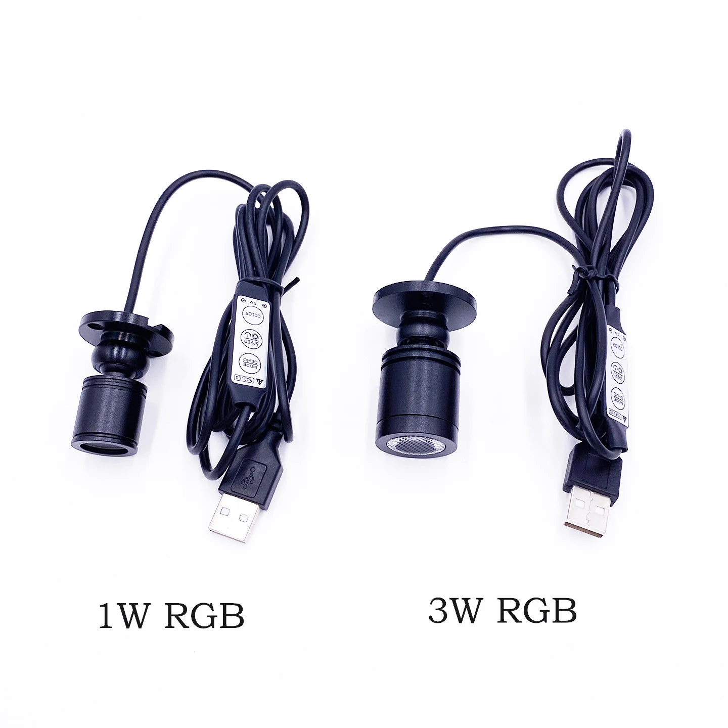 Ohlite RGB Led Spot Light USB 5V Dimmable Mini Ceiling Spotlight 1W 3W Surface Mounted Cabinet Showcase Doll House Jewelry Lamp