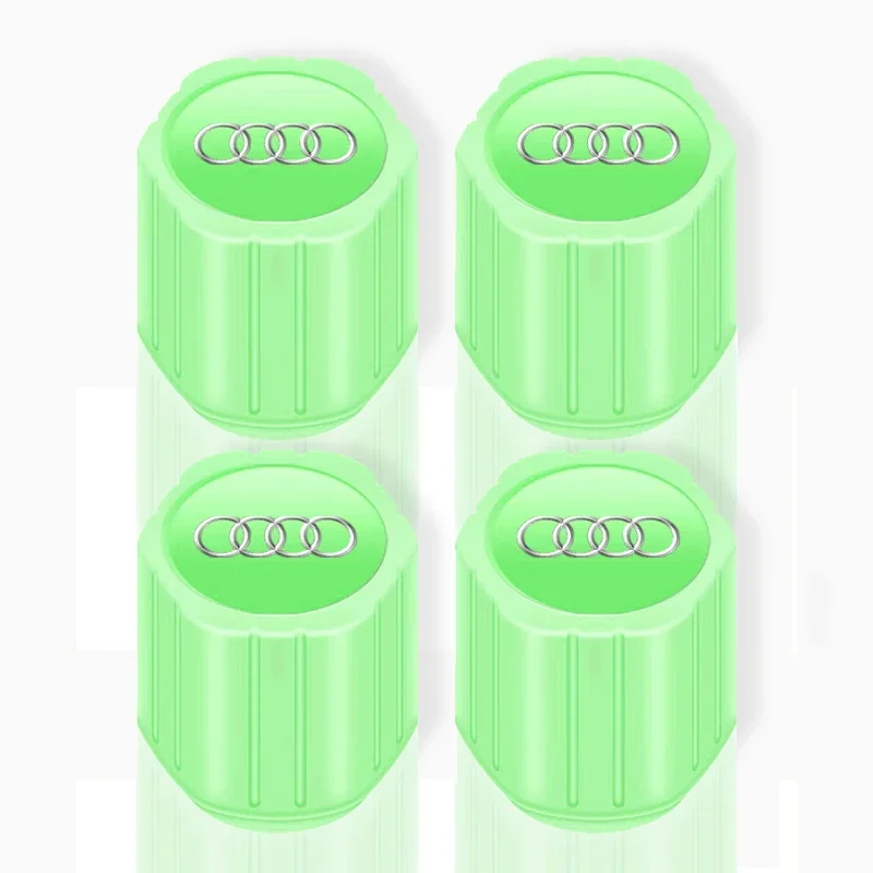 مضيئة سيارة الإطارات صمام قبعات الفلورسنت عجلة دراجة نارية الإطارات لأودي S3 S5 S1 S4 S2 S6 RS3 RS4 RS5 RS6 RS8 B8 B6 TT A2 A3 A4 #2