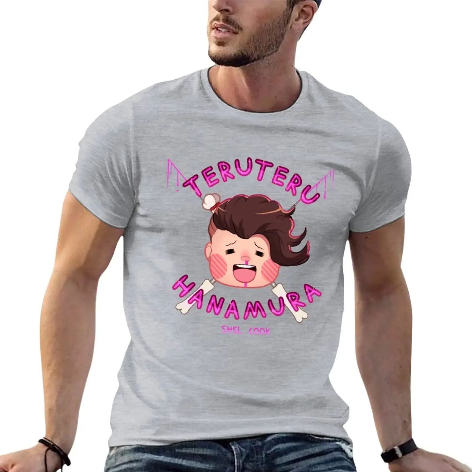 

Teruteru Hanamura T-Shirt tops anime clothes customs big and tall t shirts for men