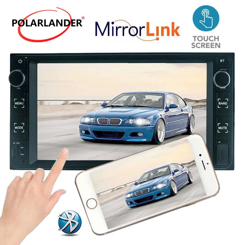 7 Inch 2 Din Car MP5 Stereo With Remote Control Bluetooth 3.0 FM USB TF AUX Reverse Image Input Multi Sound EQ