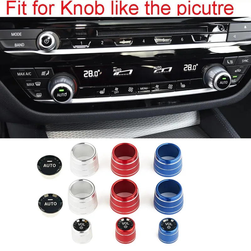 Crystal Style Car Volume Air conditioning Knob Cover Trim Sticker Fit For BMW 5 6 7 X3 X4 Series G30 G38 G32 G12 G01 G08 G02