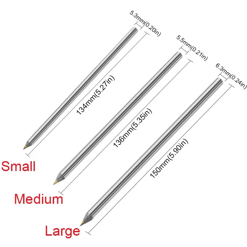 5Pcs Carbide Alloy Scribe Pen For Metal Wood Glass Tile Cutting Marker Lettering Pencil Construction Hand Tool