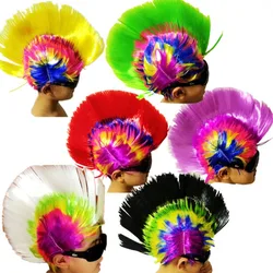 Mardi Gras Wig Funny Hat Cocktail Styling Clown Fan Dance Headdress Indigenous Primitive Headdress COSPLAY Performance Props