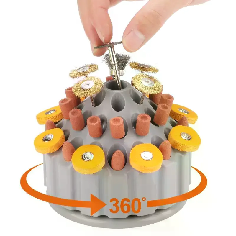 Workshop Tools Display - 360 Degree Rotating Drill Bit Storage