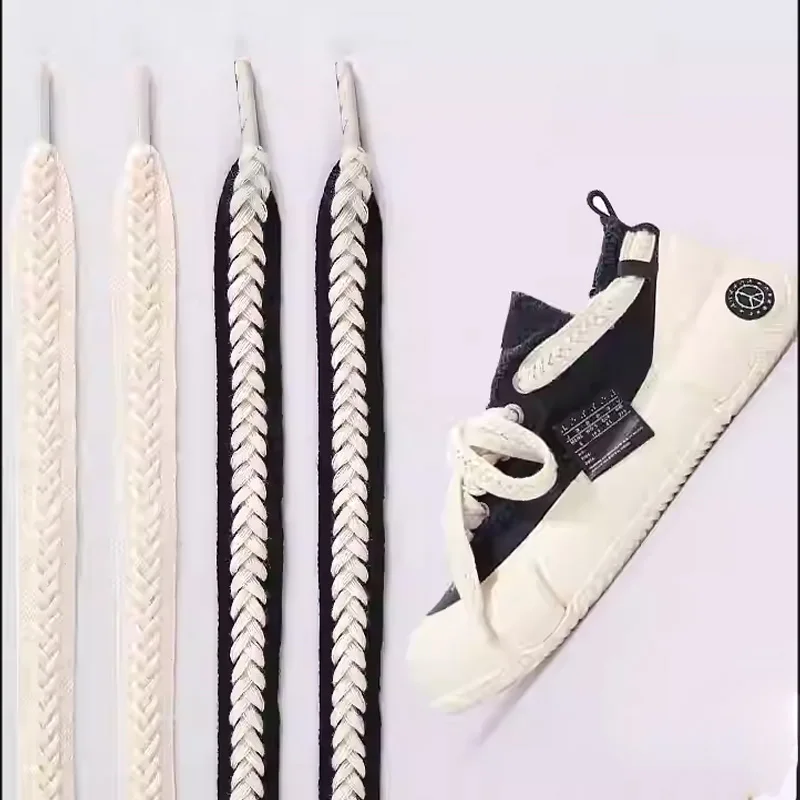 Flat Wheat Ear Shoelaces Mixed Color Shoelace for Sneakers AF1AJ Casual Canvas Classic Shoes Laces Sport Shoestrings Rope