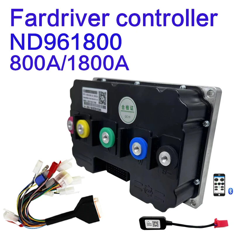 NanJin ND961800 Fardriver DC 800A Phase Current 1800A 20KW Powerful PMSM BLDC Sine Wave E-Motorcycle E-Car Motor Controller